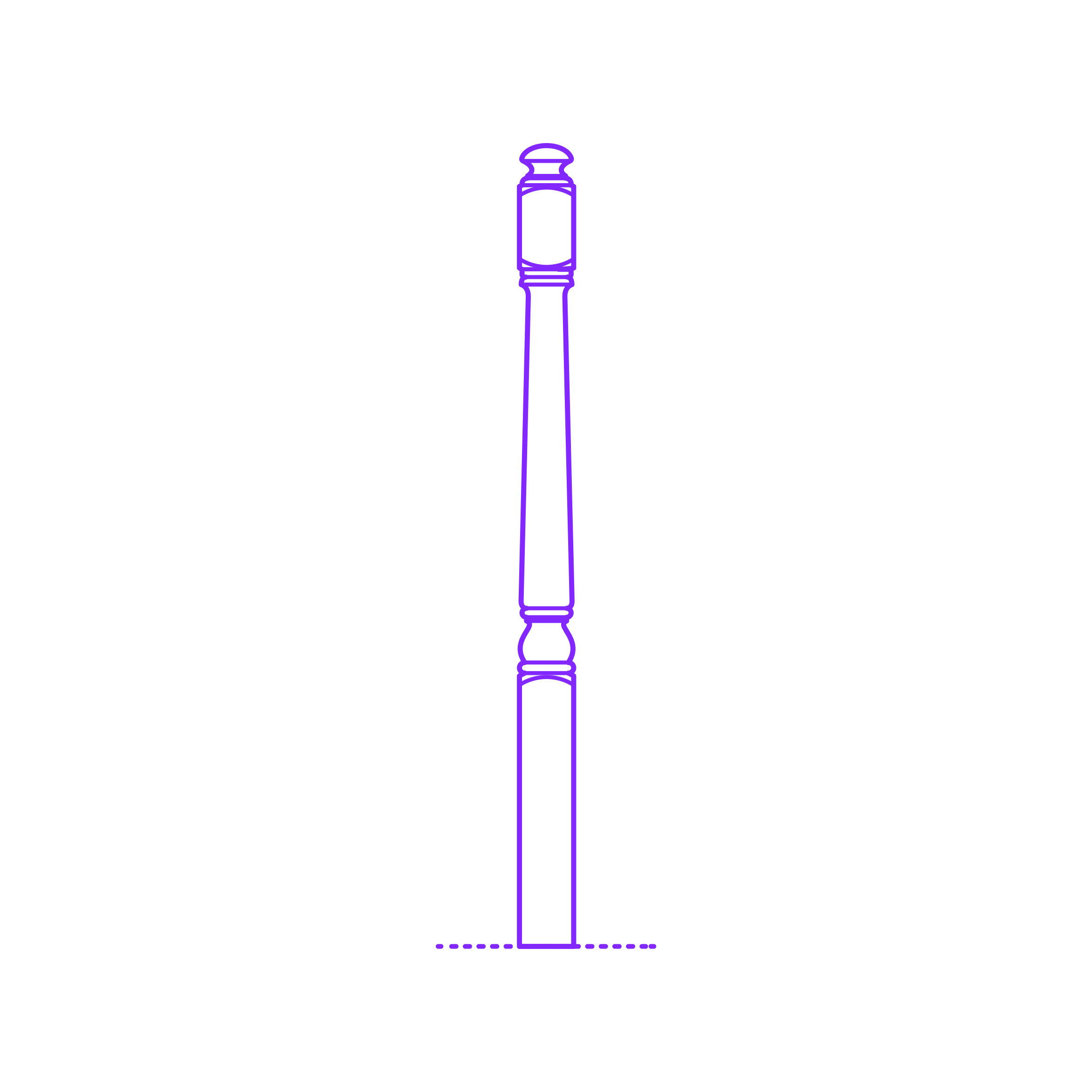 Buildings Newels Stair Posts Colonial Mushroom Line Tracing Svg Vector Free Vectors